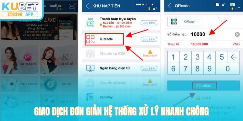 Giao dịch đơn giản hệ thống xử lý nhanh chóng