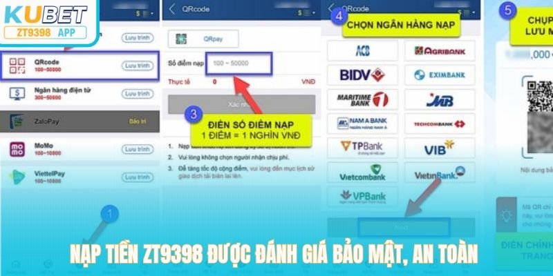 Nạp tiền zt9398 được đánh giá bảo mật, an toàn 