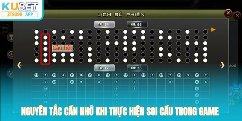 Nguyên tắc cần nhớ khi thực hiện soi cầu trong game 