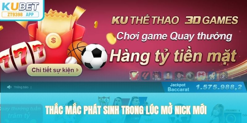 Thắc mắc phát sinh trong lúc mở nick mới